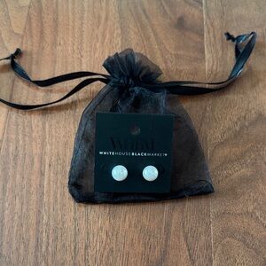 White House Black Market Elegant White Pearl Earrings